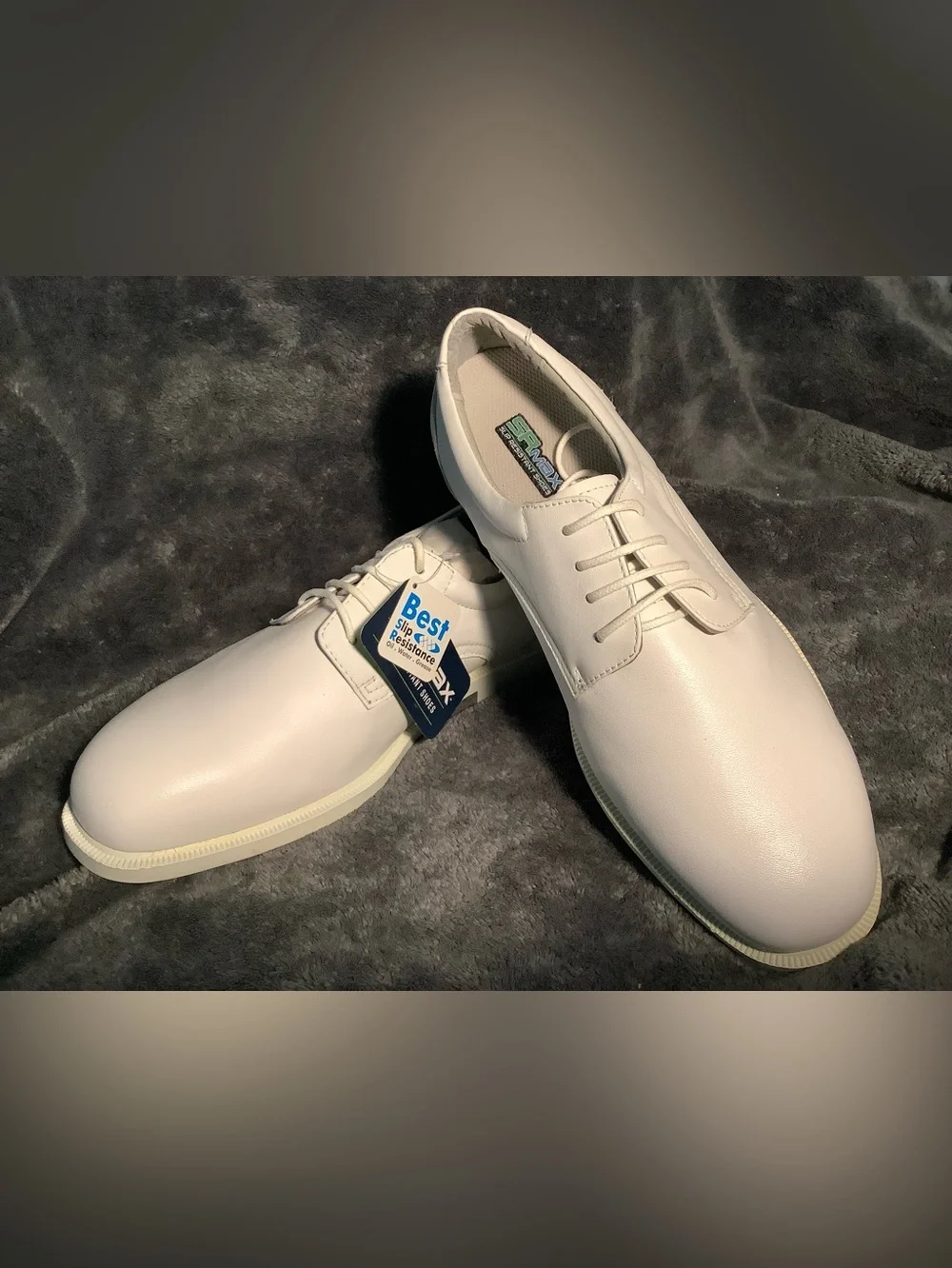 Men's White Lace-Up Oxford - SRmax Classic Work Shoe